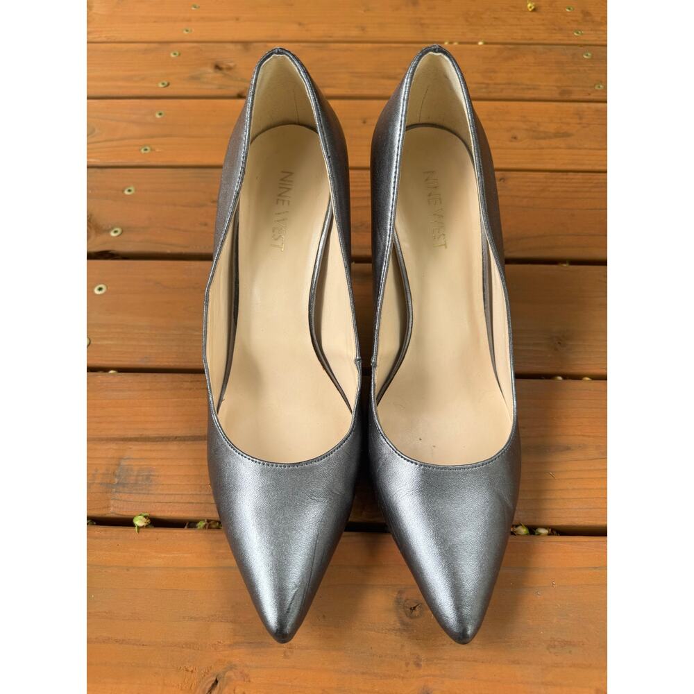 Nine West Metallic Gray High Heels - Pointed toe - Women's 9 Finlay9x0